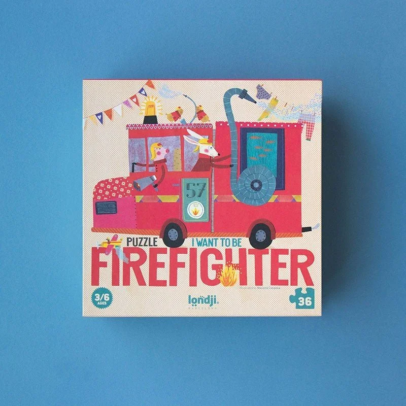 3D puzzles with intricate building elements​ Londji: Puzzle - I want to be Firefighter (36 Pieces)