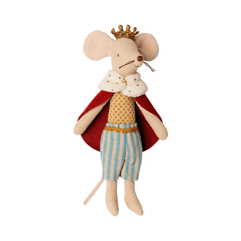 Plush toys for firefighters with fire - truck - or helmet - shaped accents​ Maileg King Mouse