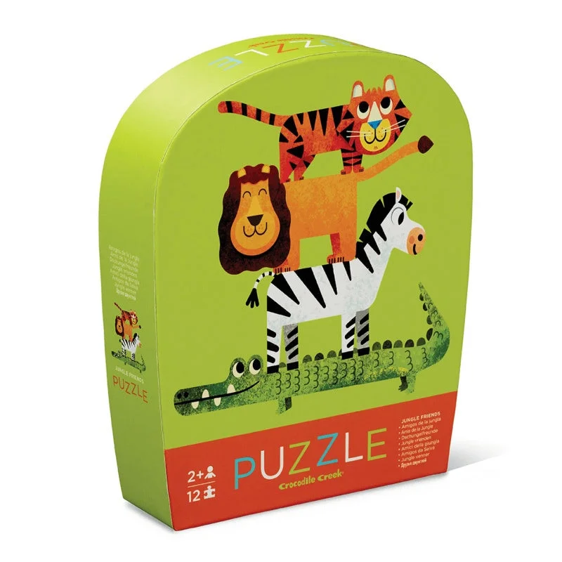 Puzzle books with multiple puzzle types​ Mini Puzzle 12pc - Jungle Friends
