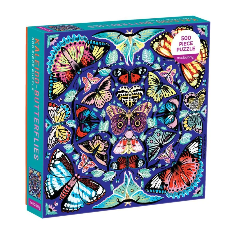 Puzzle - inspired garden ornaments for outdoor beauty​ Mudpuppy 500PC Puzzle - Kaleido Butterflies