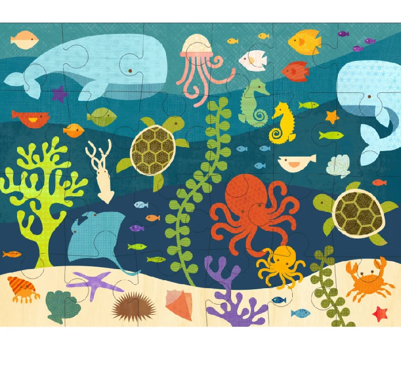Puzzle - shaped bath bombs for a unique bathing experience​ Floor Puzzle - Ocean Life