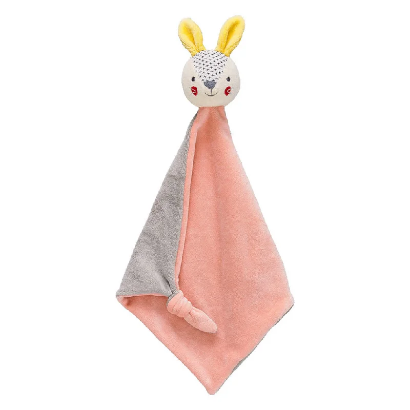 Plush toys for music lovers with musical instrument accents​ Petit Collage Organic Blankie Bunny