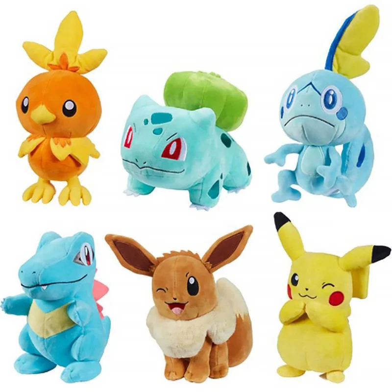 Plush toys for firefighters with fire - truck - or helmet - shaped accents​ Pokémon Plush Wave 11, 8 Inches, Assortment, 1 Count