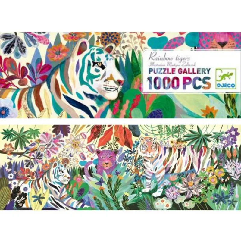 Puzzle - themed boardroom decor for corporate spaces​ Rainbow Tigers 1000 Piece Jigsaw Puzzle