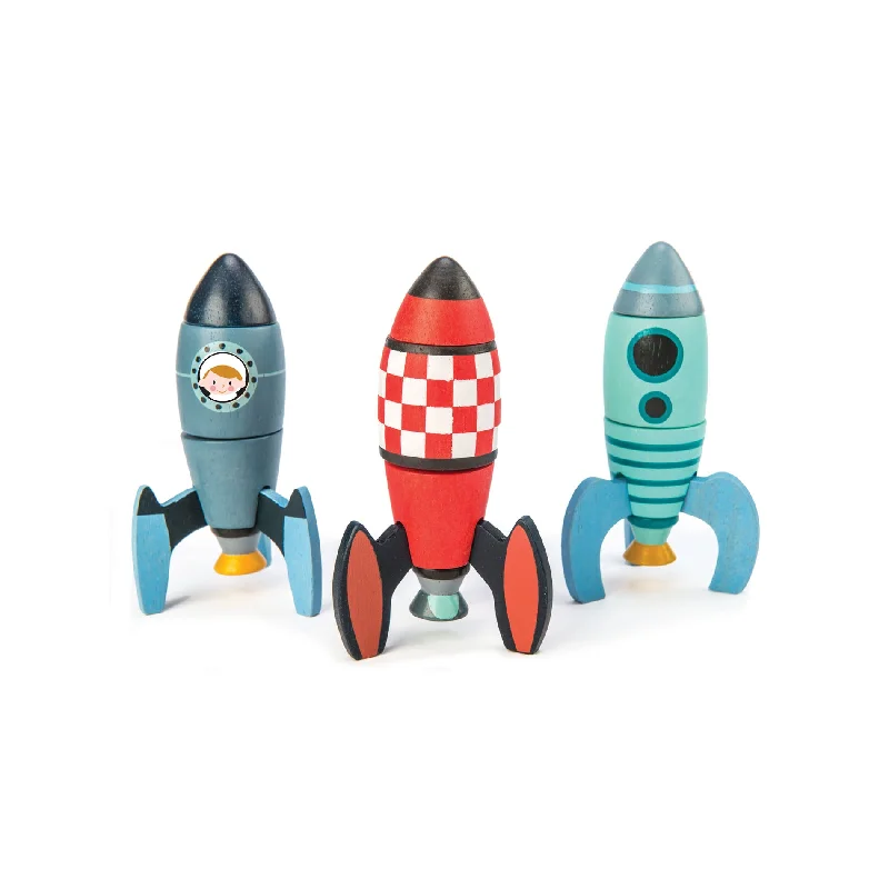 Puzzle - shaped storage boxes for keeping items organized​ Rocket Construction Set