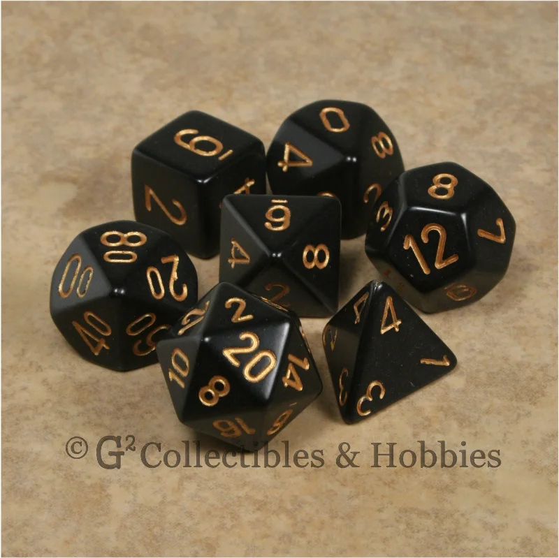 Plush toys for hunters with camouflage - patterned designs​ RPG Dice Set Opaque Black with Gold Numbers 7pc