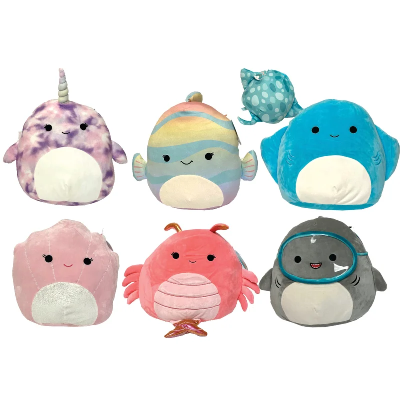 Allergy - free plush toys for sensitive kids​ Sealife Squishmallows 12 Inches, Assortment, 1 Count