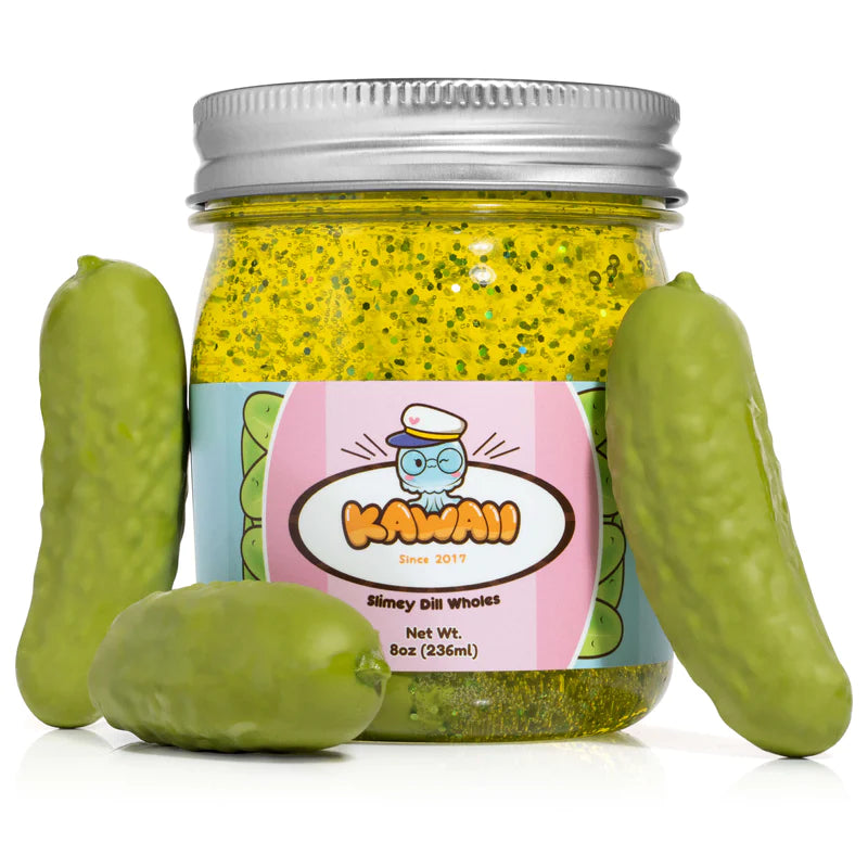 Escape - room - style puzzles for home challenges​ Shimmery Pickle Clear Slime by Kawaii Slime