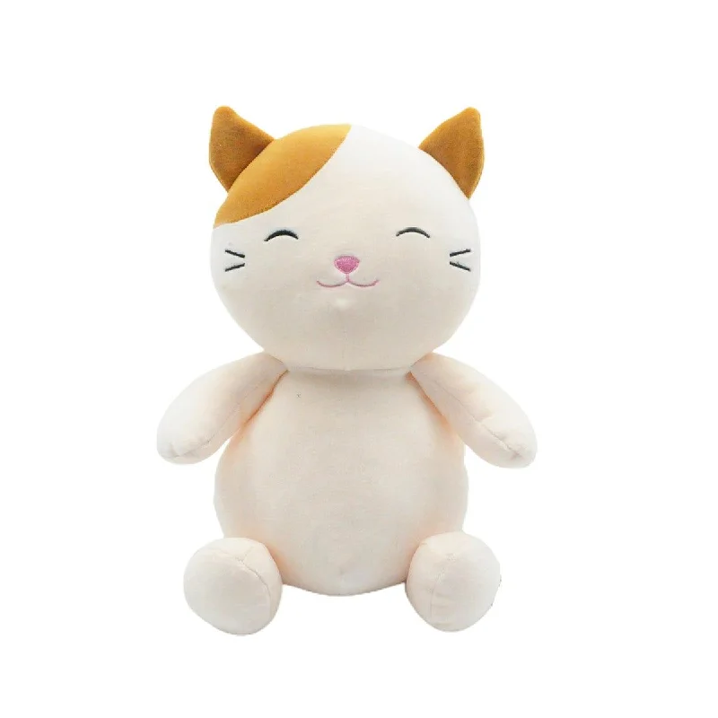 Plush toys for bookworms based on beloved book characters​ Smoochy Sitting Cat Plush, 12 in, White and Brown