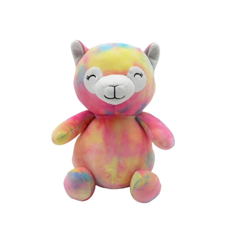 Plush toys for sports fans in team - colored designs​ Smoochy Sitting Lama Plush, 12 in, Multicolour