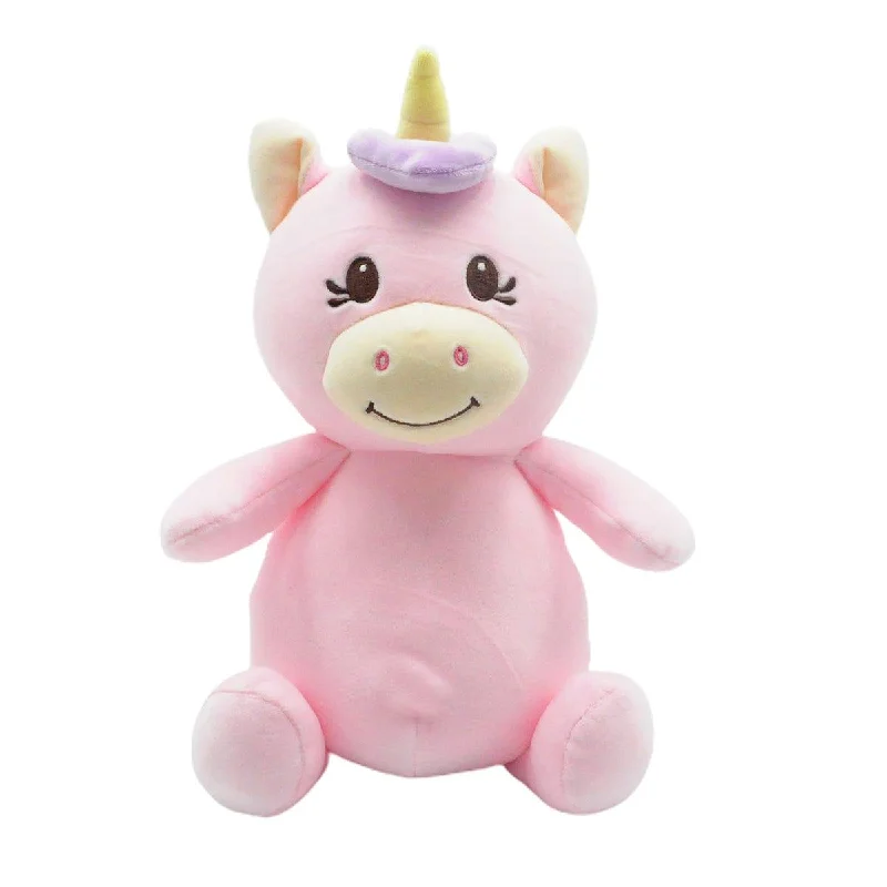 Plush toys for reptile lovers in reptile - inspired shapes​ Smoochy Sitting Unicorn Plush, 12 in, Pink