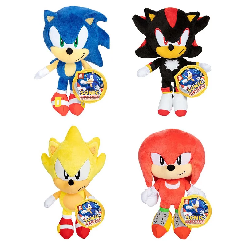 Plush toys for historians with historical - figure - inspired looks​ Sonic The Hedgehog Plush, 9 Inches, Assortment, 1 Count