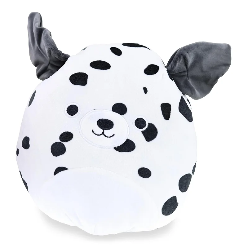 Plush toys for police officers with police - car - or badge - shaped accessories​ Squishmallow 12 Inch Flip-A-Mallow Plush | Andres Sheltie / Dustin Dalmatian