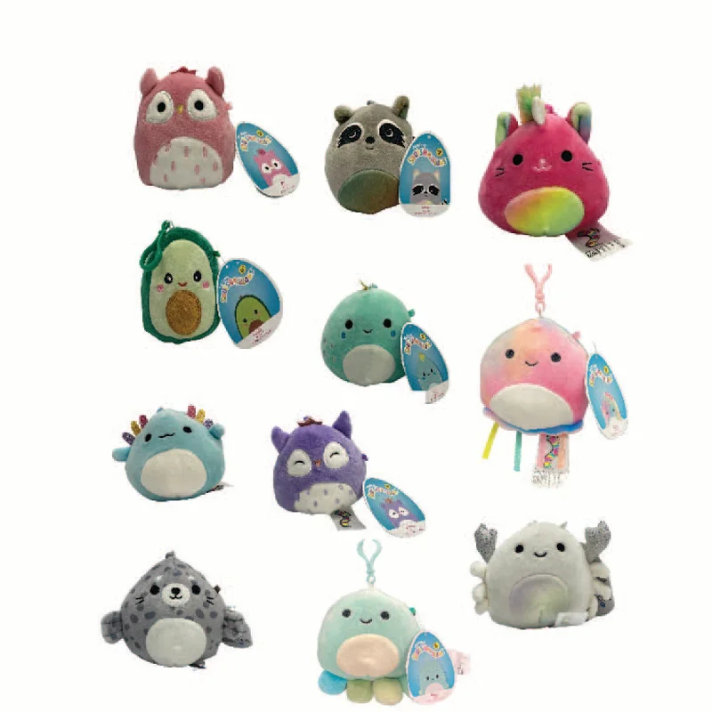 Plush toys for mountain climbers in mountain - shaped forms​ Squishmallow Plush Clips, 5 Inches, Assortment, 1 Count