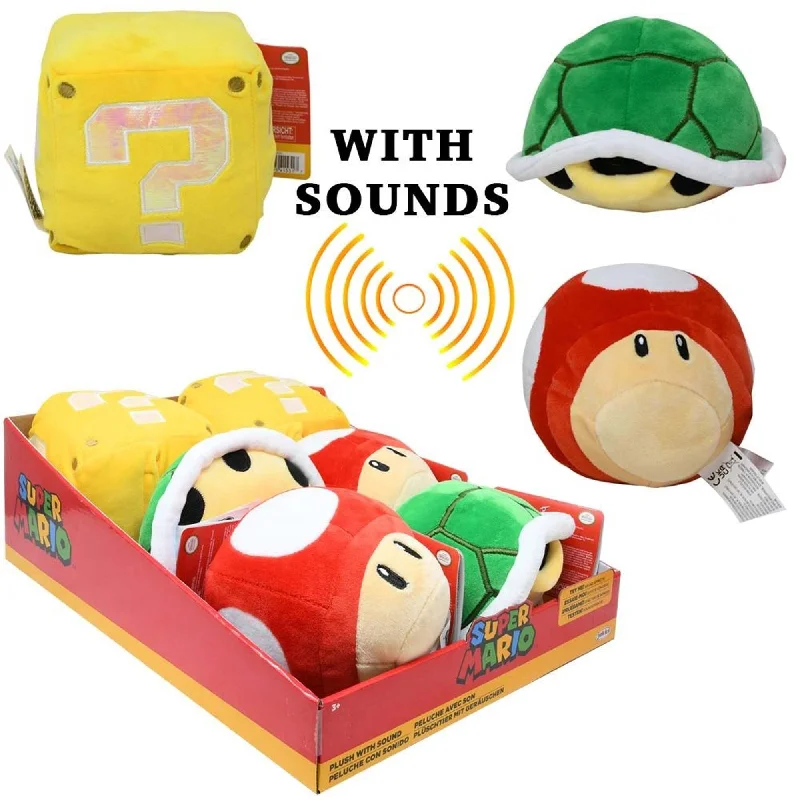 Plush toys for archaeologists with shovel - or artifact - shaped accessories​ Super Mario Bros Plush with Sounds Effect, Assortment, 1 Count