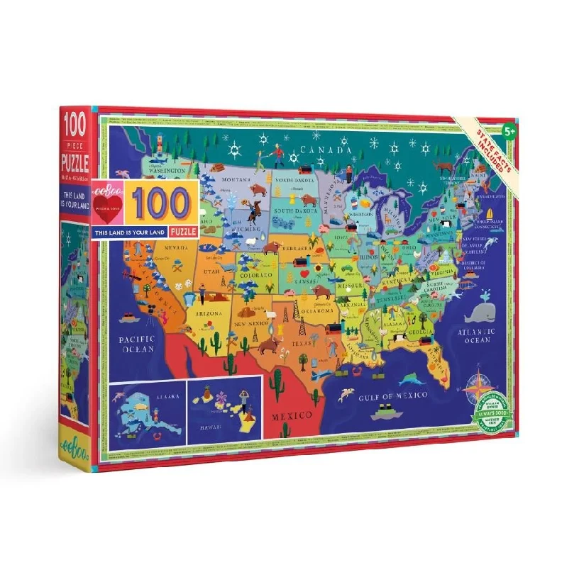 Puzzle - based language - learning games​ This Land is Your Land 100 Piece Puzzle