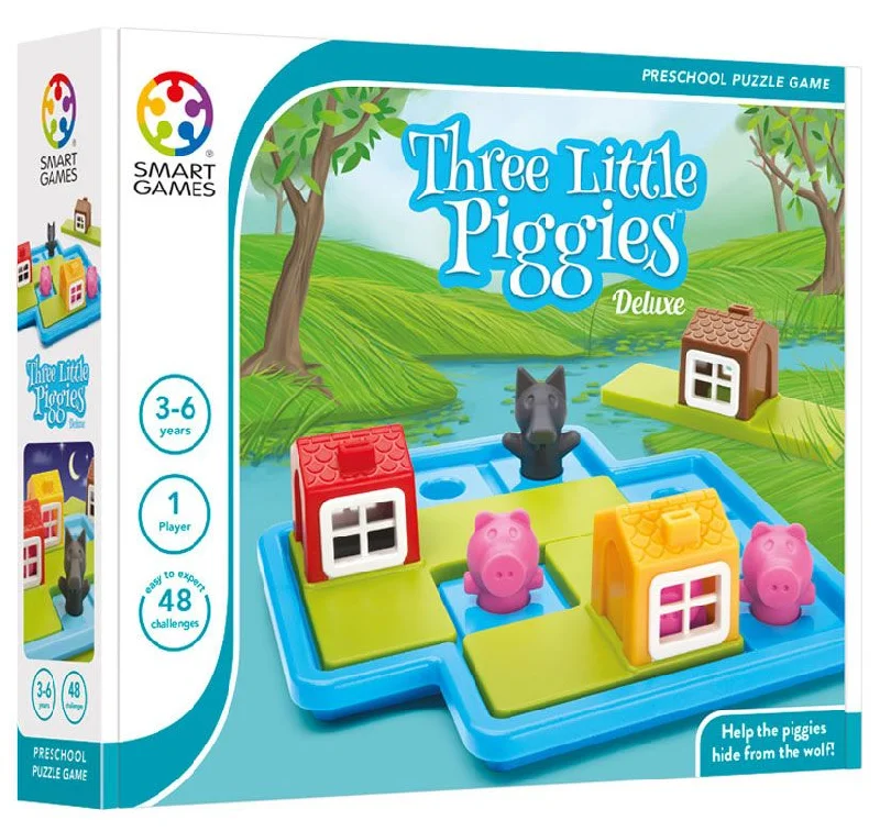 Educational puzzles for preschoolers to enhance cognitive skills​ Three Little Piggies - Deluxe Preschool Puzzle Game