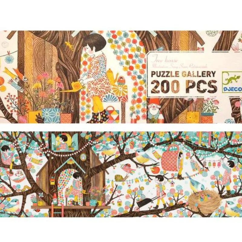 Jigsaw puzzles with glow - in - the - dark pieces​ Tree house 200 Piece Puzzle