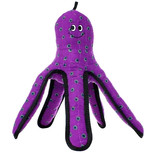 Plush toys for librarians with book - or library - card - shaped details​ Tuffy Ocean Dog Squeaky Toys, Octopus