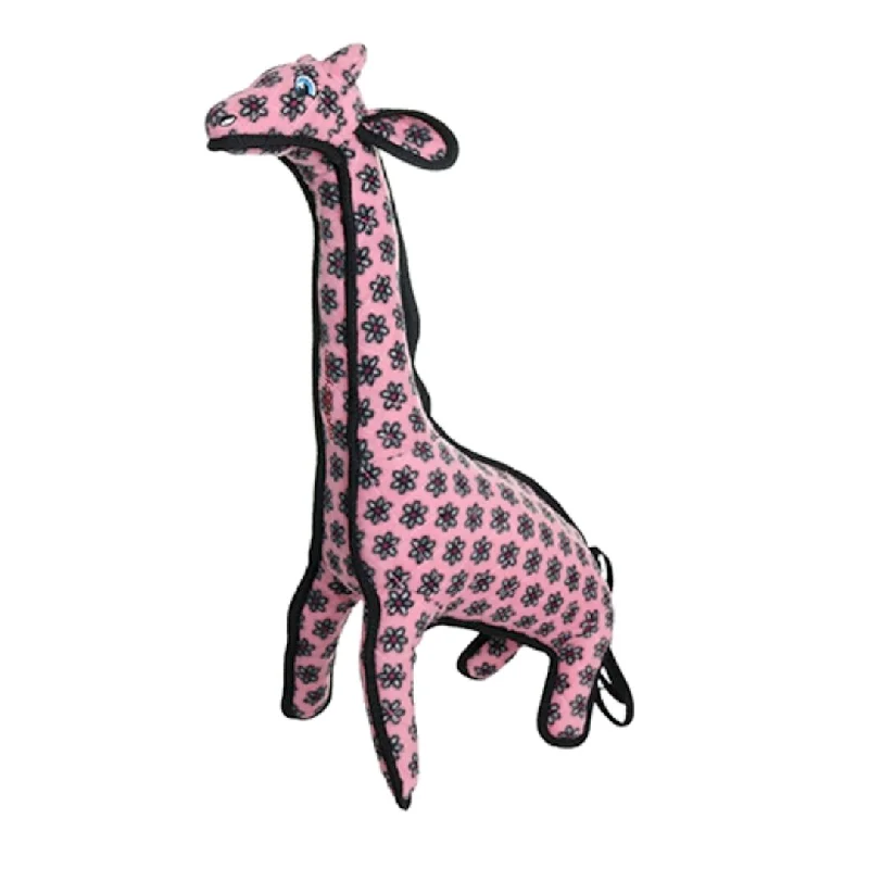 Pirate - themed plush toys with eye patches and hats​ Tuffy Zoo Dog Squeaky Toys, Pink Giraffe (mini and regular size)
