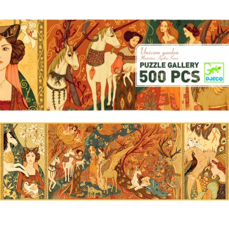 Puzzle - inspired clothing with puzzle prints​ Unicorn Garden 500 piece Puzzle.