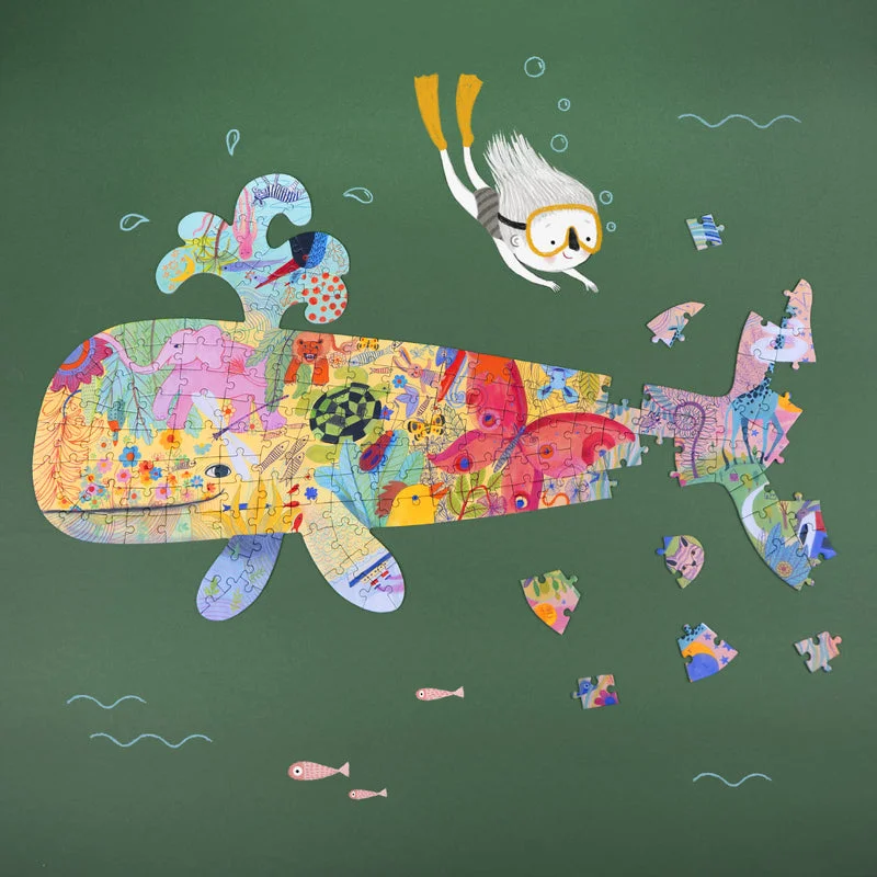 Puzzle - shaped key holders for organization​ Whale Art Puzzle - 150 Piece