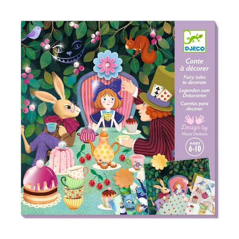 Puzzle - inspired stained - glass art with puzzle - like designs​ Wonderland Fairy Tale to Decorate