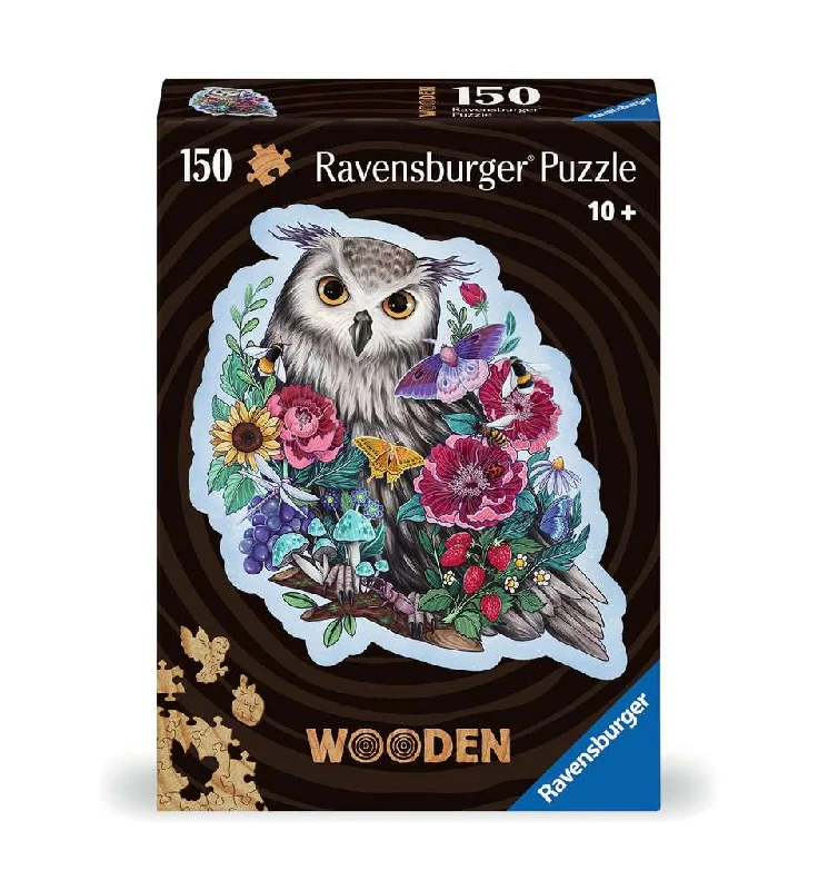 DIY puzzle kits for creative enthusiasts​ Mysterious Owl Wood 150pc Puzzle