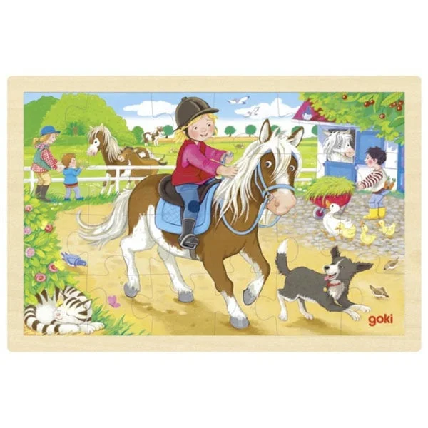 Puzzle - themed photo frames for displaying memories​ Wooden 24 Piece Pony Jigsaw