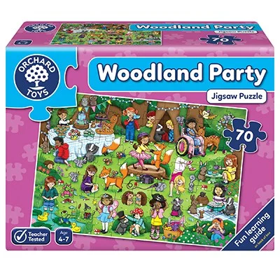 Puzzle - based learning tools for classrooms​ Woodland Party - 70 Piece Jigsaw