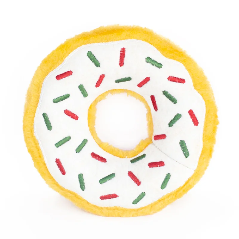 Plush toys for foodies in food - shaped forms like cupcakes​ Zippy Squeaky Dog Toy, Donutz Peppermint